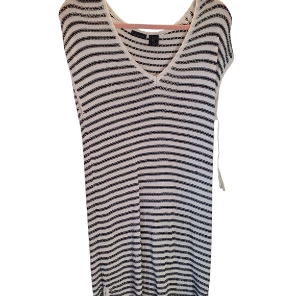 Striped V-Neck Sleeveless Top Dress - Picture 1 of 2
